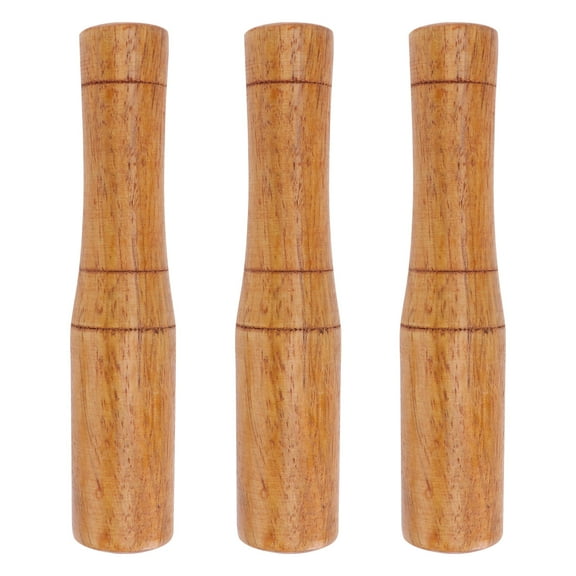 OUNONA Practical Wooden Garlic Mashers Smooth Surface for Sauce Making 3Pcs