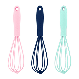 Colorful Kitchen Mini Silicone Whisks- 6-½ inch long, set of 5, Multicolor  by Lillian Vernon
