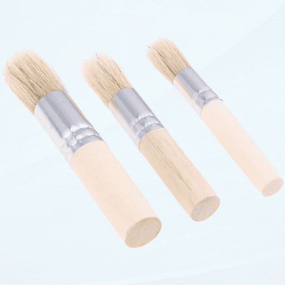 3 Pcs Professional Acrylic Paint Furniture Paint Brush Bulk Chalk Artist Brushes Art Brush Chalks Painting Tool Oil Brush Acrylic Brush Bristles Crafts Template Wooden Dry Brushing