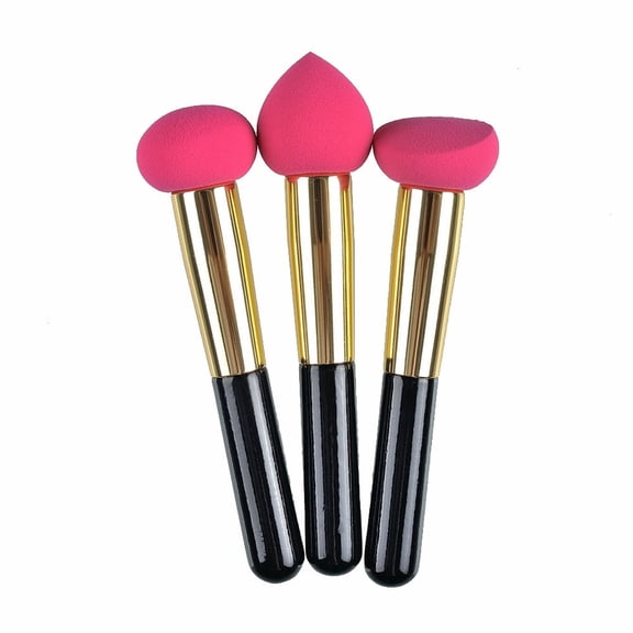 3 Pcs Professional Beauty Makeup Sponge Puff Brush Blending Cosmetic Liquid Cream Foundation Cream Powder Concealer Sponge Applicator Latex-Free