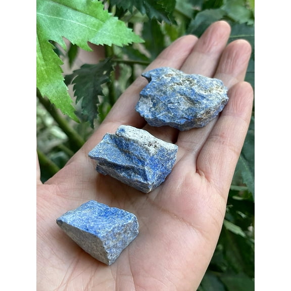 3 Pcs Raw Lapis Lazuli Crystals, Natural Lapis Lazuli Stone, Natural Rough Lapis Lazuli crystals, Lapis Lazuli Rough, Lapis Lazuli Healing Crystals (Lapis Lazuli)