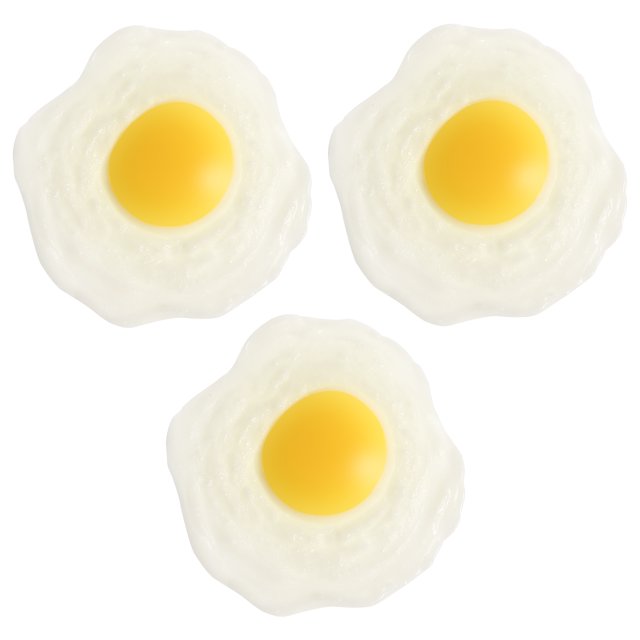 3 Pcs Realistic Food Prank Gadgets Stretchy Egg Toy Toy Fried