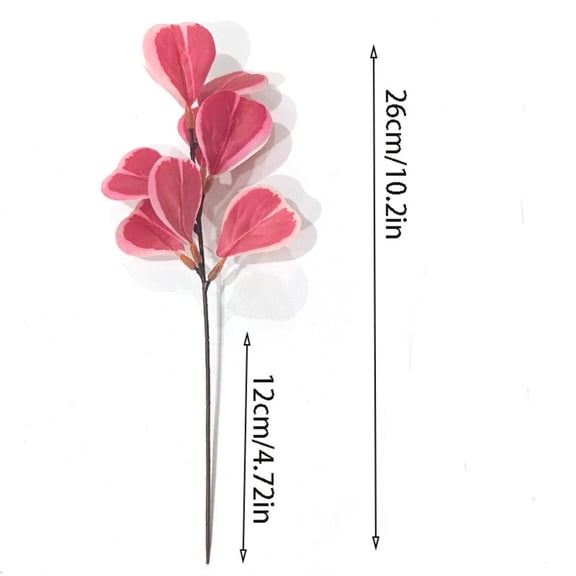 3 Pcs Red Love Heart Flower, Artificial Red Plants Non Fading Simulation Catching Decorative Artificial Branch