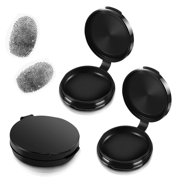 3 Pcs Red Thumbprint Ink Pad Finger Ink Pad Finger Printing Ink Pad Ink Pad Stamp Ink Pads Bright Colors, Clear Fingerprints, No Smudges for Office, Business Trip, Signing Contracts (Red)