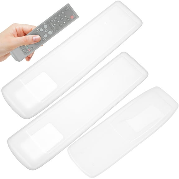 OUNONA 3 Pcs Silicone Remote Control Covers Clear Dust Covers for TV and Air Conditioner