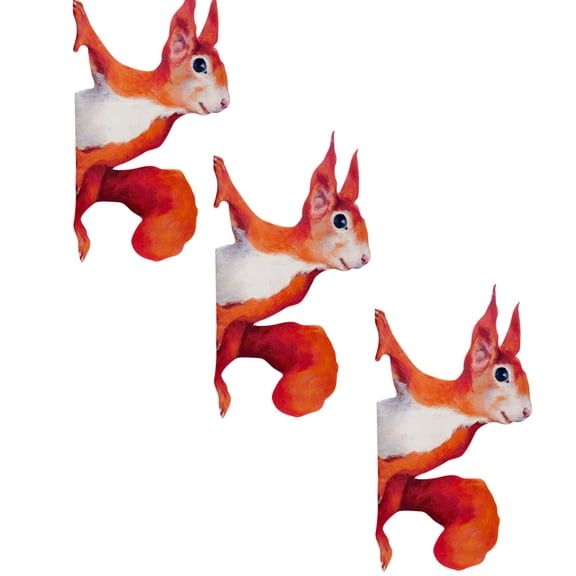 3 Pcs Removable Peeping Squirrel Vinyl Wall Decals Peel And Stick For Living Room Window Blank Wall Accent Refresh