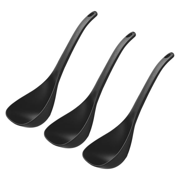 3 Pcs Rice Spoon Ramen Soup Large Spoons Asian Wooden Noodles Tablespoon with Holes The Pet