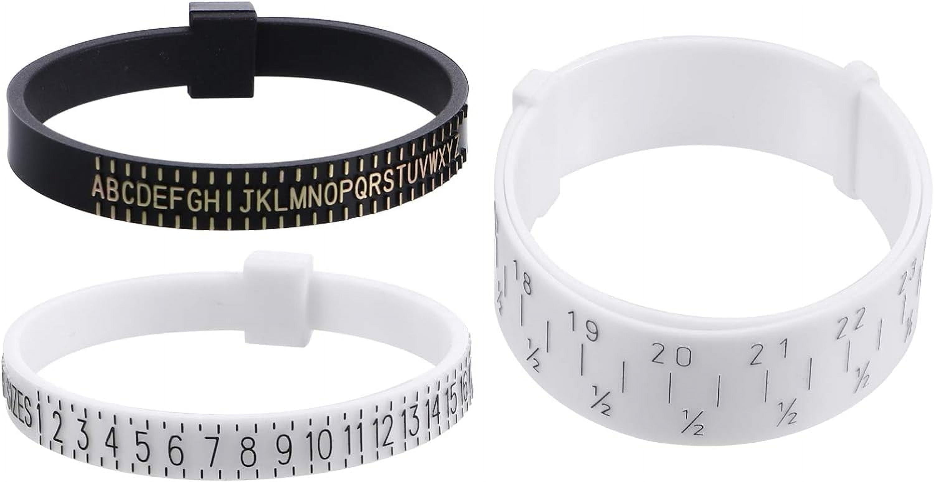 3 Pcs Ring Ruler Rings Tools Ring Sizer Measuring Gauge Finger Gauge ...