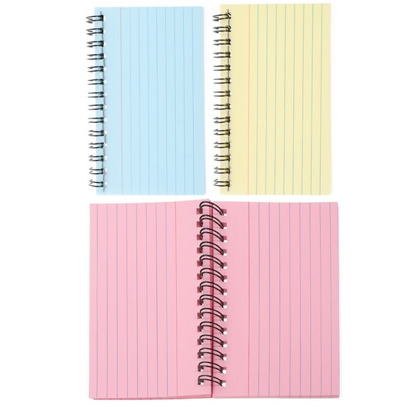 Masteelf Assorted Color Mini Spiral Notebooks for Writing with Smooth Paper and Compact Design 3pcs