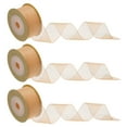 thumbnail image 1 of 3 Pcs Roll Sheer Organza Ribbon Organza Ribbon 1 Inch 10 Yard Sheer Ribbon Dull White, 1 of 7