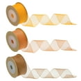 thumbnail image 1 of 3 Pcs Roll Sheer Organza Ribbon Organza Ribbon 1 Inch 10 Yard Sheer Ribbon Yellow Gold Champagne Gold Brown, 1 of 7