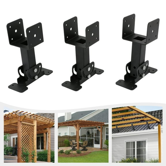 3 Pcs Roof Riser Brackets Kit Heavy Duty Roof Wood Beam Mounting Brackets Roof Beam Bracket for Residences
