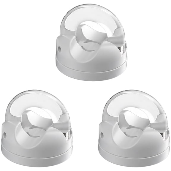 3 Pcs Rotatable Cable Clips Cord Holder Organizer,Auto-Close Spring Locking Phone Charger Wire Management,Acrylic Adhesive Organizer for Desk Nightstand Car Home Office Travel(White)