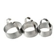 thumbnail image 1 of 3 Pcs Round Biscuit Cutters With Handle,Stainless Steel Circle Cookie Cutter With Fluted Edge,Biscuit Cutter Set,Baking Dough Tools,Baking Tool For Circle Cookie Shaping,Recise Cut,Silver, 1 of 6