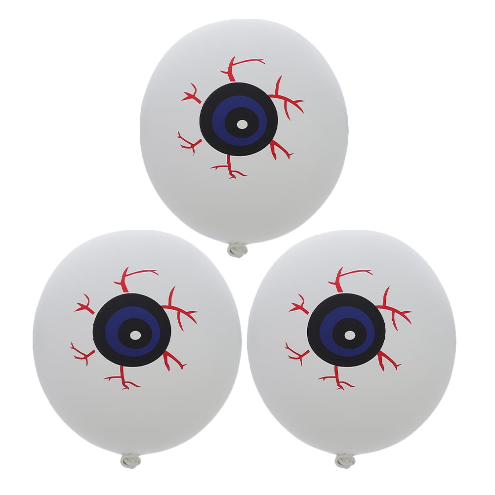 3 Pcs Round Eyeball Balloon Halloween Decor Ornament Balloons Children ...