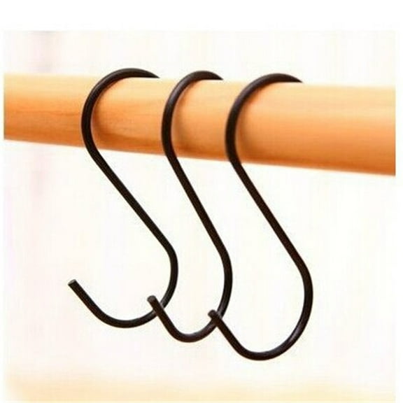 3 Pcs S Hooks for Hanging Heavy Duty, 3.5-inch Heavy Duty Metal S Hook, S Hook for Hanging Plants, Kitchen Utensil, Pot, Pan, Bags