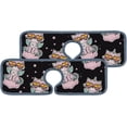 thumbnail image 1 of 3 Pcs SKYSONIC Faucet Absorbent Mat Cat Unicorn Space Washable Counter Drying Pads Behind Faucet for Kitchen Bathroom, 1 of 7