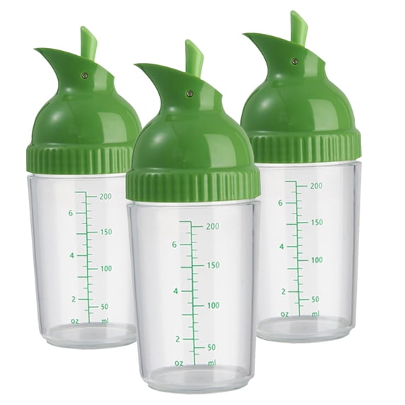 3 Pcs Salad Dressing Shaker 7 oz Salad Dressing Dispenser Mixer Shaker for Soy Sauce Vinaigrette Kitchen Spice Oil Vinegar Container