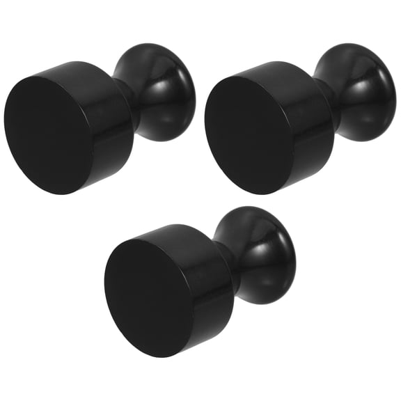 GOOHOCHY 3pcs Black Round Stamps for DIY Craft Projects with Composite Material and Classic Design