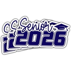 3 Pcs Senior 2026 Sticker, Class of 2026 Sticker, 2026 Senior Stickers, Graduation 2026 Stickers for Laptop Water Bottle Phone Car Window Helmet Vinyl Decal 3 Inches (Senior 2026)