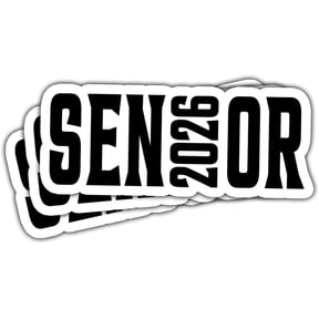 3 Pcs Senior 2026 Stickers, Senior Stickers, Senior Car Decorations Class of 2026, Senior Year 2026 - Vinyl Stickers for Laptop Water Bottle Phone Car Helmet 3 Inches