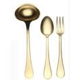 thumbnail image 1 of 3 Pcs Serving Set (Fork Spoon And Ladle) Vintage Oro, 1 of 2