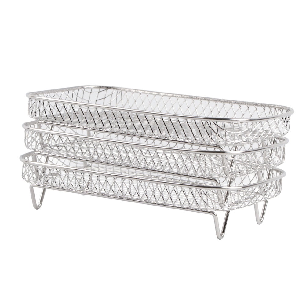 Dehydrator Rack Edelstahl Für Ninja Foodi Grill – 3-stöckig, Spülmaschinengeeignet, Für Obst & Fleisch