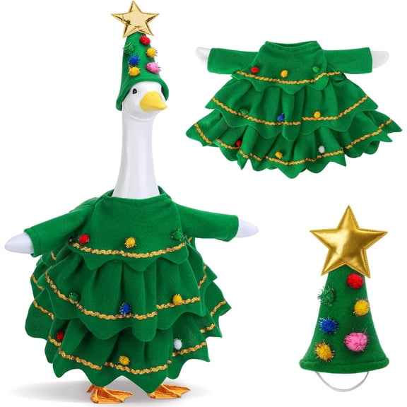 3 Pcs/Set Referee Porch Goose Outfits, Lawn Goose Statue Women Referees Costume, Garden Goose Clothes Referee Dress Hat and Whistle for 23" Statue Halloween Sports Season Outdoor Patio Yard Decor