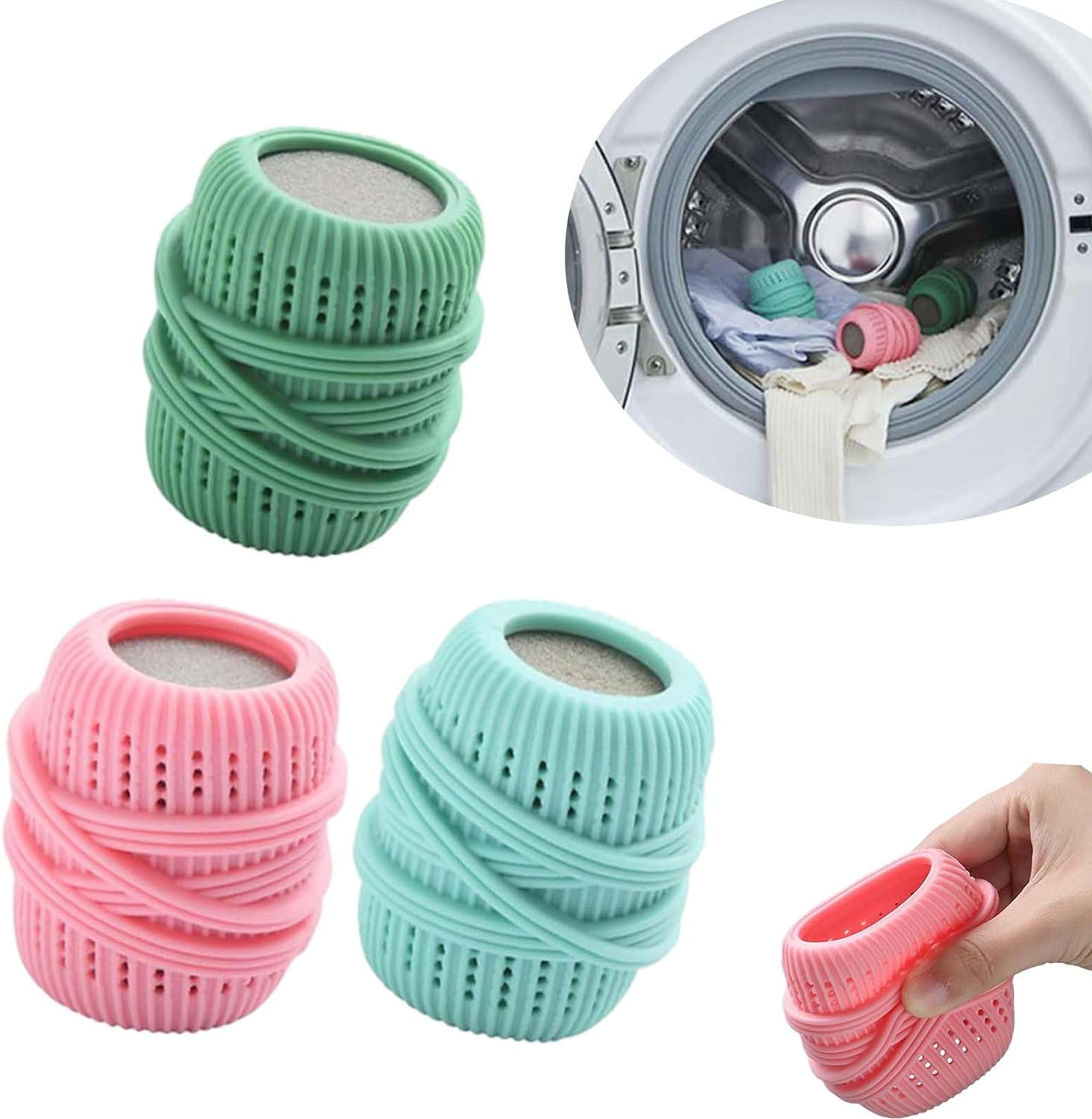 3 Pcs Set Washing Machine Laundry Balls, Fabric Softener Balls, Fabric