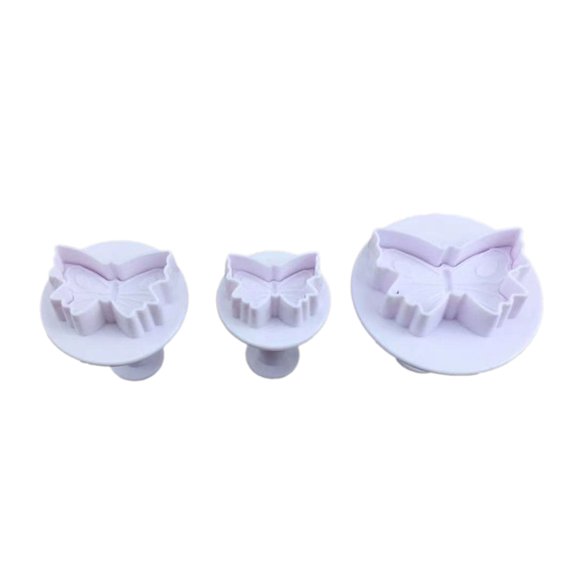 3 Pcs/Set for Butterfly Shape Plunger Fondant Decorating Sugar Craft Mold Cutter Cake Decorating Pastry Cookie Tools