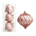 thumbnail image 1 of 3 Pcs Shatterproof Christmas Ball Ornament Set – Onion Head Shape Plastic Decorations with Painted Finish – Lightweight Hanging Baubles for Tree & Holiday Party Decor, 1 of 5