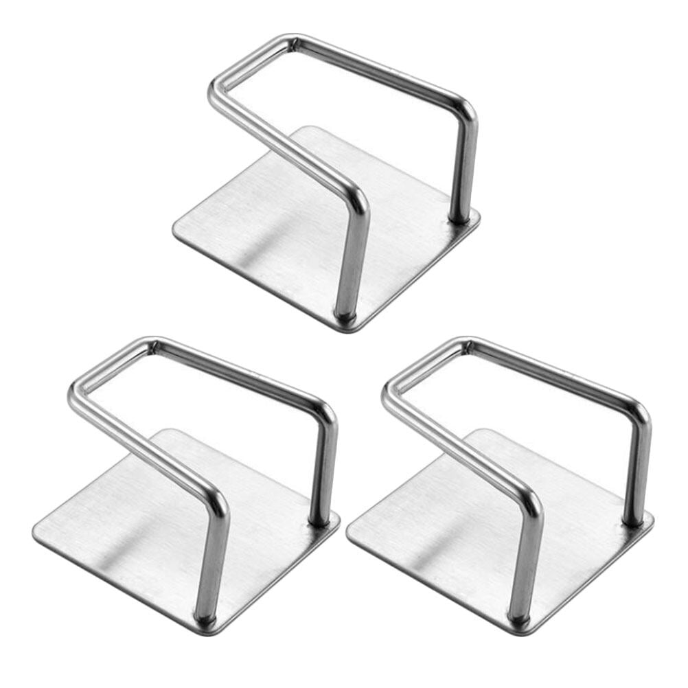 3 Pcs Shelf Household Storage Rack Home Wall Mounted Holder Steel Wool