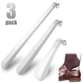 thumbnail image 1 of 3 Pcs Shoe Horn with Long Handle, 6.3/11.81/16.54 inches Stainless Steel Shoehorn with Hanging Hole and Grip, Shoe Horn for The Elderly, Shoe Horn for Back Pain Seniors Pregnancy, 1 of 8