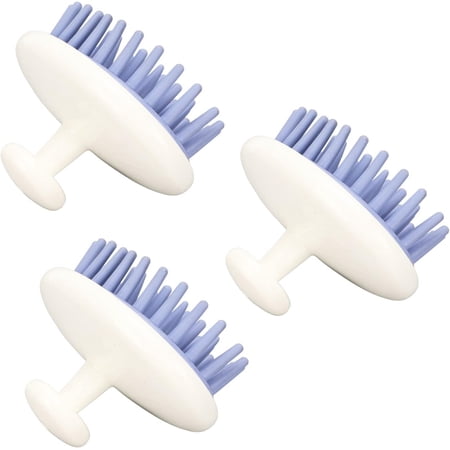 3 Pcs Silicone Hair Scalp Massager Shampoo Brush Scalp Scrubber Cleansing Brush Head Scrubber Dandruff Brush Hair Washing Tool
