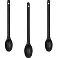 thumbnail image 1 of 3 Pcs Silicone Long Spoon Nonstick Heat-Resistant Kitchen Set,Mixing Spoon for Baking Stirring Mixing Tools - Black, 1 of 6
