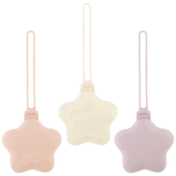 Hvxrjkn 3Pcs Silicone Pacifier Holder Case Safe and Soft Material Pacifier Pouch Portable Case Protective Storage Case Easy to Clean