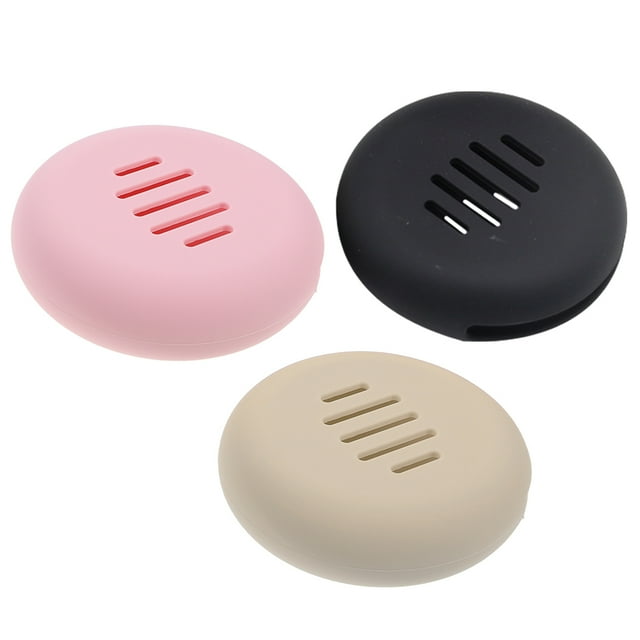 Makeup Sponge Holder for Powder Puff Storage Assorted Color Silicone 3pcs Compact Design