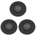 thumbnail image 1 of 3 Pcs Upgrade Sink Drain Filter Kitchen Sink Plastic Drainage Filter Floor Drain for Bathroom Drain Hair Catcher Hair and Food Collector for Shower Bathroom and Kitchen, 3.85 Inch, Black, 1 of 5