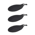 thumbnail image 1 of 3 Pcs Silicone Spoon Rest, Heat Resistant Kitchen Spoon Utensils Holder, Generic Silicone Spoon Rest, Black Kitchen Counter Spoon Holder for Stove Heat-Resilient and Easy to Clean, 1 of 6