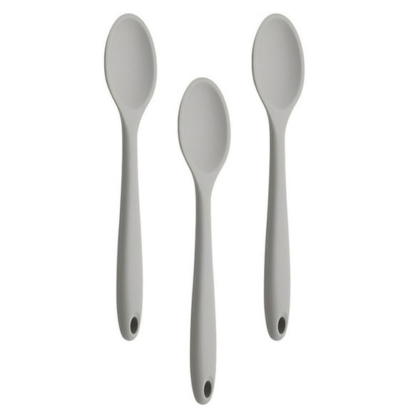 3 Pcs Silicone Spoon Salad Spoons Kitchen Utensils Soup Cooking High Temperature Resistance Rubber