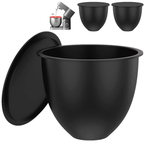 3 Pcs Silicone Stand Mixer Bowl Liners Silicone Liners for Kitchen Bowl Replacement Mixer Bowls Reuse（Black，3Pcs）