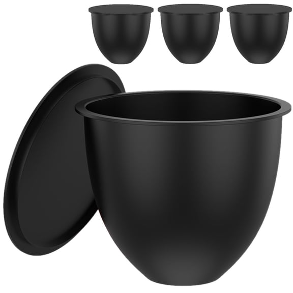 3 Pcs Silicone Stand Mixer Bowl Liners Silicone Liners for Kitchen Bowl Replacement Mixer Bowls Reuse（Black）
