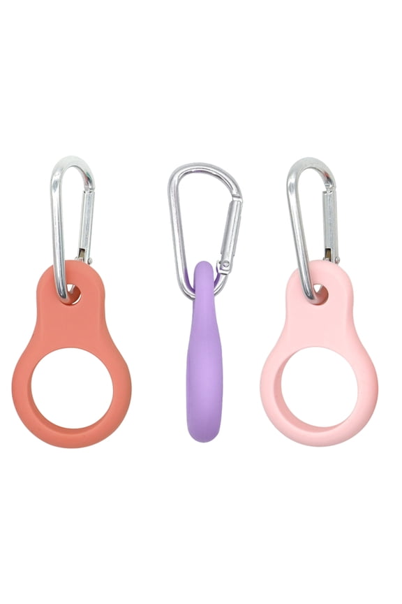 3 Pcs Silicone Water Bottle Buckle with Carabiner Clip Portable Secure Bottle Holder Water Bottle Carrier Rings