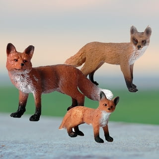 Fox Toy, Red, Animal, Very Realistic Rubber Figure, Model, Educational,  Animal, Hand Painted Figurines, 3 CH098 BB86