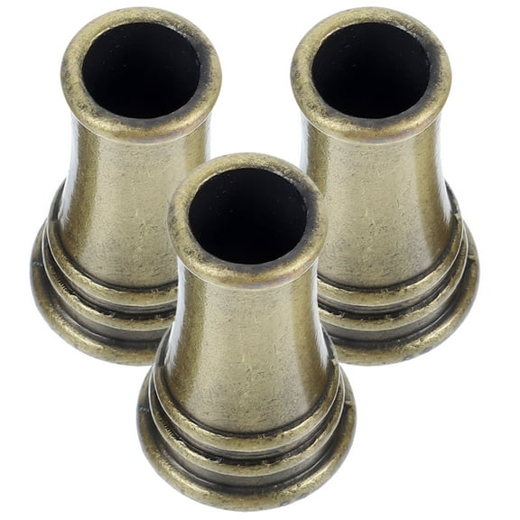 3 Pcs Single Pen Holder Base Rest for Office Desk Quill Dip Pens Pencil Desktop Stand Quill-pen Round Metal Copper Student