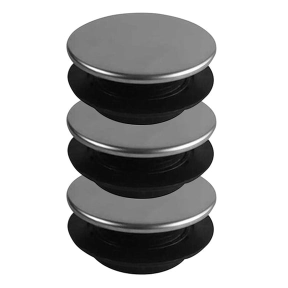 ETEREAUTY Stainless Steel Hole Plate Kitchen Sink Plugs 3Pcs Black