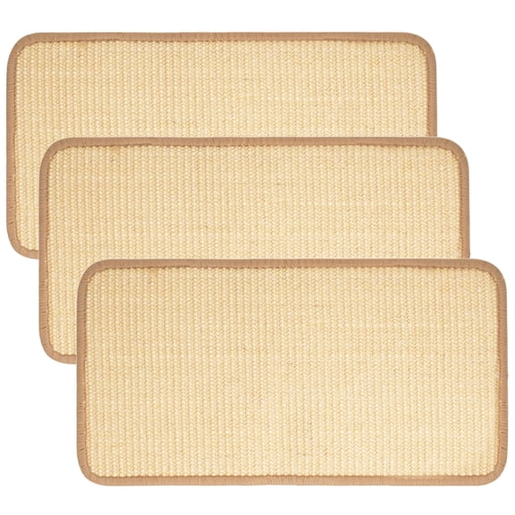 3 Pcs Sisal Cat Scratch Mat, 19.7 x 9.8 in Natural Cat Scratching Mat for Indoor Cats, Self-Adhesive Cat Scratching Mat for Wall, Sofa, Bed