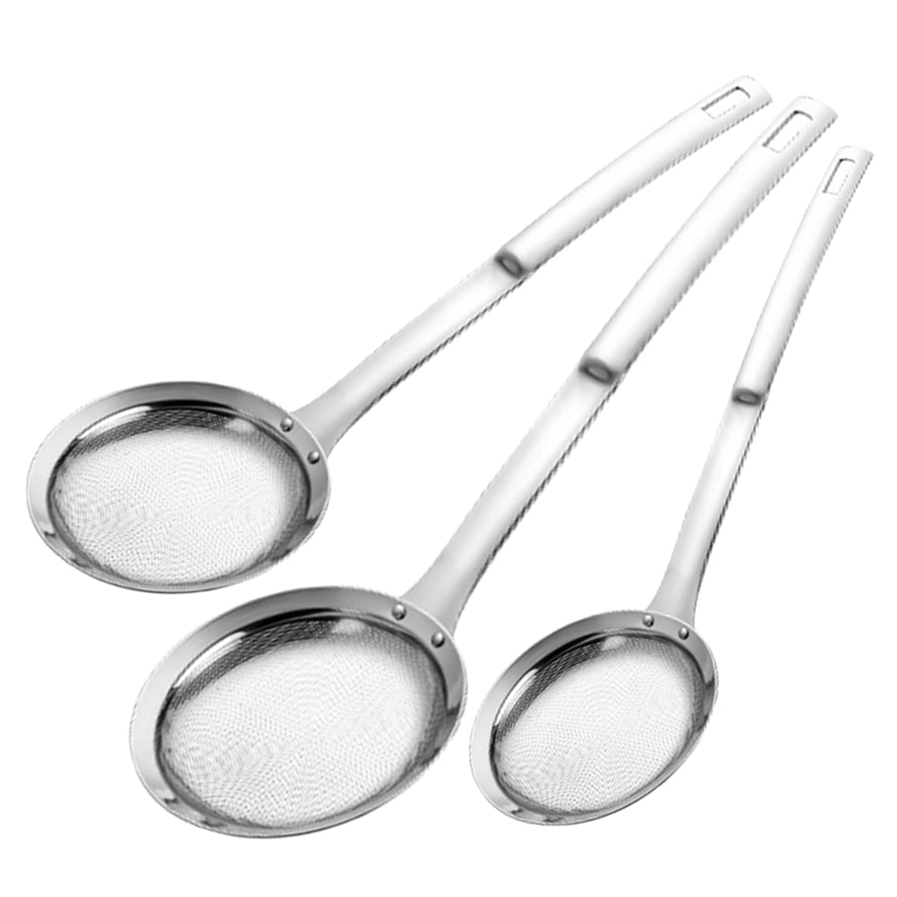 3 Pcs Skimmer Spoons Stainless Steel Mesh Food Strainers Hot Pot