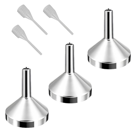 3 Pcs Small Funnel Liquid Transfer Funnel Metal Funnel Powder Funnel Liquid Dispensing Tool for Essential Oils