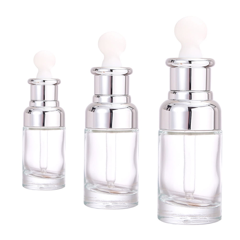 3 Pcs Small Sample Empty Bottle Dropper Holder Glass Travel Bottles up ...